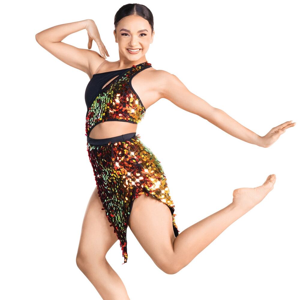 Dance Costume Medium Child Orange 10th House TH24158 Jazz Tap Acro